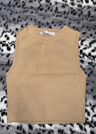 Топ zara бежевий, розмір м