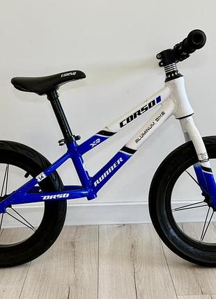 Легкий алюминиевый беговел corso aluminum bike runner 14 дюймов