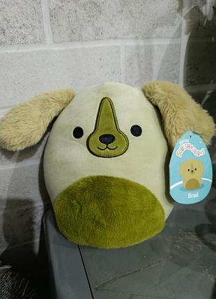 Мягкая игрушка squishmallows 
ретривер бред зеленого цвета