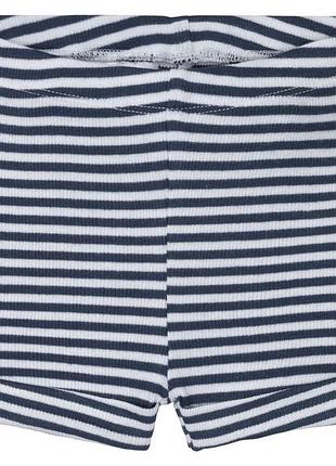 Шорты хлопковые трикотажные для девочки lupilu lycra® 375003 074-80 см (6-12 months) черный, белый