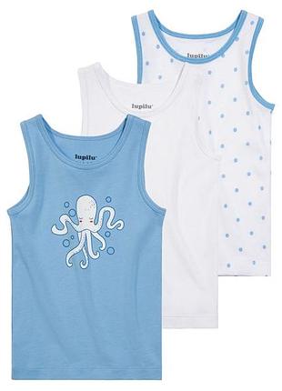 Майка натільна набір 3 шт. для дівчинки lupilu lidl 371480 086-92 см (12-24 months) різнобарвний