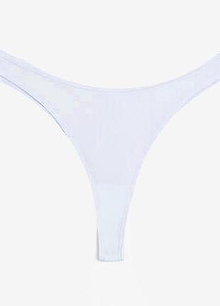 Трусики-бразилиана хлопковые для женщины h&m 1174840-006 xs голубой