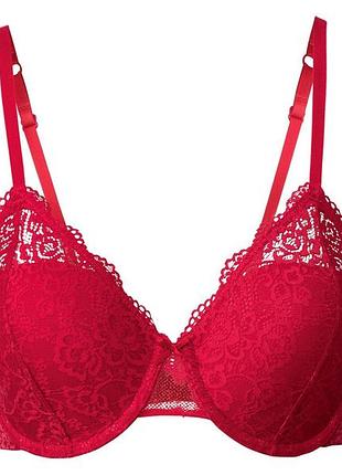 Бюстгальтер с кружевом для женщины esmara lidl 317744 75c красный