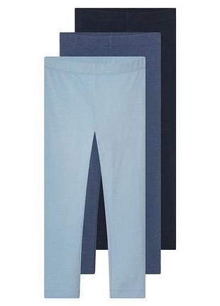 Лосины набор 3 шт. хлопковые для девочки lupilu creora® 483633 098-104 см (2-4 years) синий