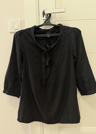 Блуза чорна h&m на завʼязках
