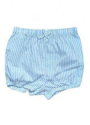 Шорти бавовняні для дівчинки h&m 0965292-004 086 см (12-18 months) блакитний