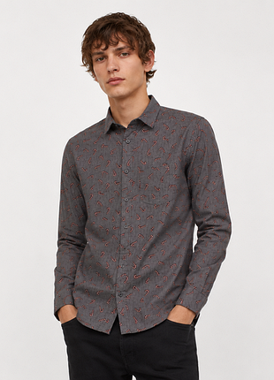 Сорочка чоловіча divided xs slim fit