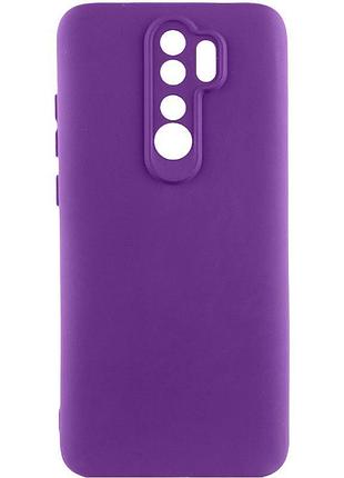 Чохол tpu getman liquid silk full camera для xiaomi redmi note 8 pro фіолетовий / purple