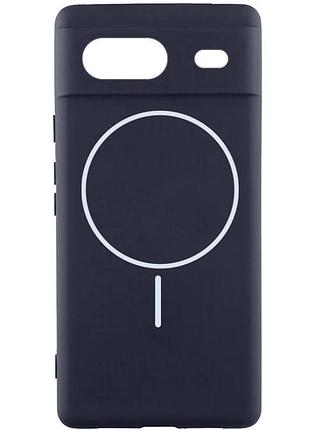 Чехол silicone cover lakshmi full camera (aa) with magnetic fit для google pixel 7 темно-синий / midnight blue