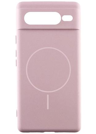 Чехол silicone cover lakshmi full camera (aa) with magnetic fit для google pixel 7 pro розовый / pink sand