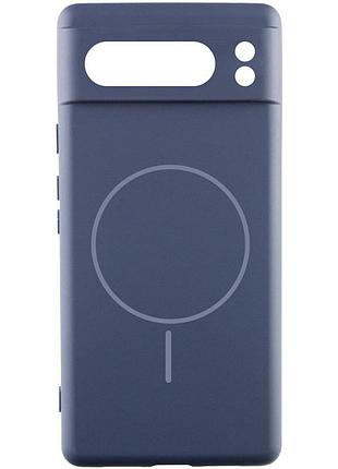 Чехол silicone cover lakshmi full camera (aa) with magnetic fit для google pixel 8 pro темно-синий / midnight blue