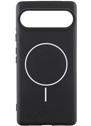 Чехол silicone cover lakshmi (aa) with magnetic fit для google pixel 9 / 9 pro черный / black