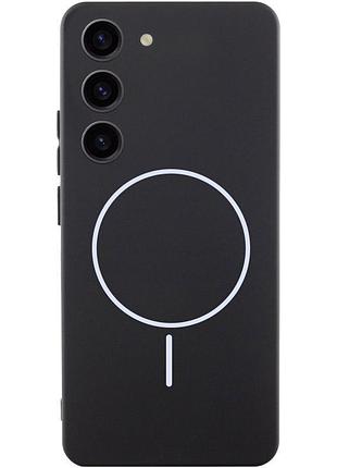 Чохол silicone cover lakshmi full camera (aa) with magnetic fit для samsung galaxy s23 чорний / black