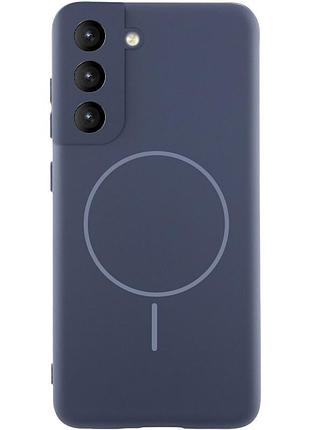 Чохол silicone cover lakshmi full camera (aa) with magnetic fit для samsung galaxy s21 fe темно-синій / midnight blue