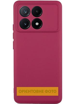 Чохол tpu getman liquid silk full camera для xiaomi poco x8 pro бордовий / marsala