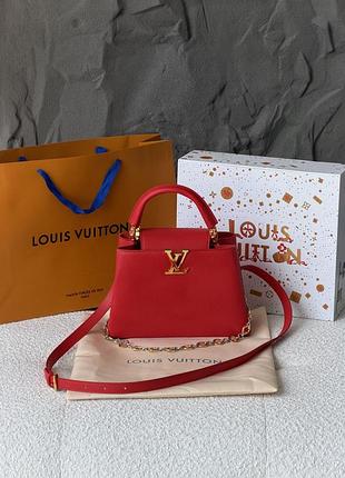Сумка louis vuitton capucines east-west medium premium красный есть