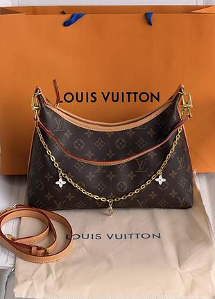 Женская сумка louis vuitton boulogne premium коричневый+ бежевый есть