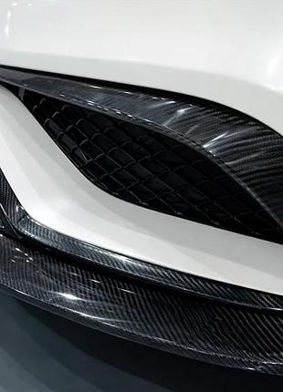 Карбоновые накладки на передний бампер для cls63 amg sd 2015-2018 для mercedes cls c218