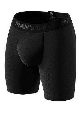 Чоловічі боксери man's set (anatomic long 2.0) — анатомічні бавовняні подовжені з кишенею 3xl