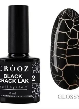 Crooz гель-лак crack lak №02 black, шт