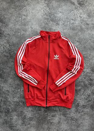 Кофта на замку adidas червоний