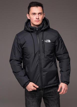 Серая утепленная куртка tnf демисзеон