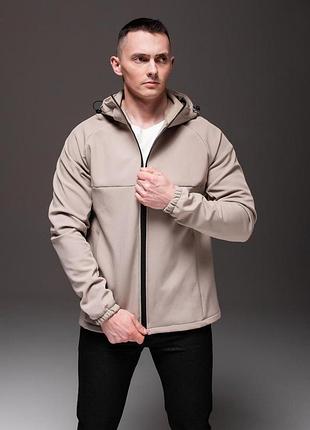 Куртка soft shell на флісі бежева