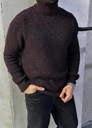Стильный вязаный гольф в бордовом цвете🔝