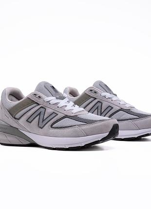 Кроссовки мужские new balance 990 v5 grey white (36, 38-39 размер)
