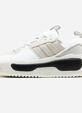 Білі чоловічі кросівки adidas y-3 rivalry white beige black х адідас 42