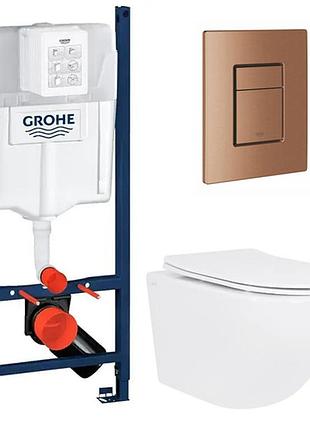 Комплект унітаз з кришкою qtap jay ultra quiet + інсталяція grohe rapid sl 4в1 (3884000g/38732dl0)