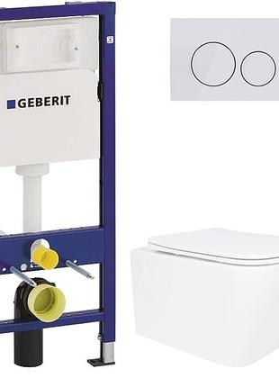 Комплект инсталляции geberit duofix c унитазом qtap crow ultra quiet с крышкой soft close (458.103.00.1/115.127.11.