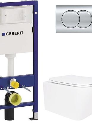 Комплект инсталляции geberit duofix с унитазом qtap crow ultra quiet с крышкой soft close (458.103.00.1/115.127.21.1/