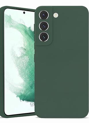 Чехол fiji full soft premium для samsung galaxy s21 (g991) противоударный бампер с микрофиброй dark green