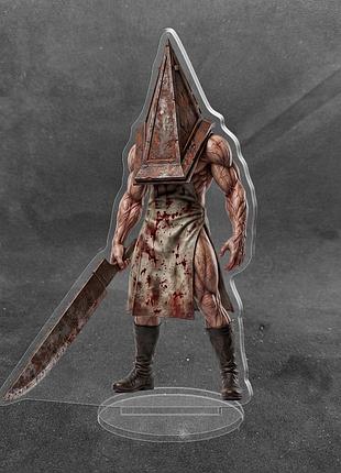 Акриловая коллекционная фигурка аниме: silent hill пирамидоголовый (pyramid head) 15 cм