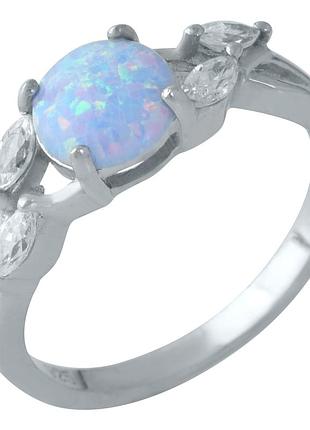 Срібне кільце proba з опалом 1.025ct, вага виробу 2,5 г (1960370) 18 розмір