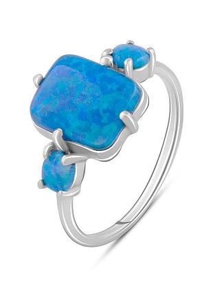 Срібне кільце proba з опалом 1.808ct, вага виробу 2 г (2090144) 17 розмір