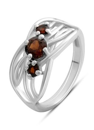Серебряное кольцо proba с натуральным гранатом 0.883ct, вес изделия 3,43 гр (2182009) 18.5 размер