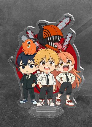 Акрилова колекційна фігурка chibi аніме: людина бензопила 10 см