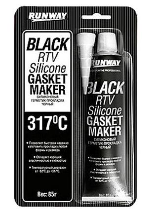 Герметик силіконовий чорний 85g 317c