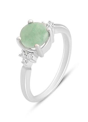 Серебряное кольцо proba с натуральным изумрудом 1.357ct, вес изделия 2,71 гр (2150947) 17.5 размер