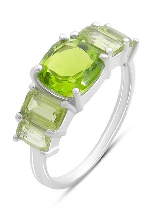 Серебряное кольцо proba с хризолітом, вес изделия 3,32 гр (60002179) 17 размер