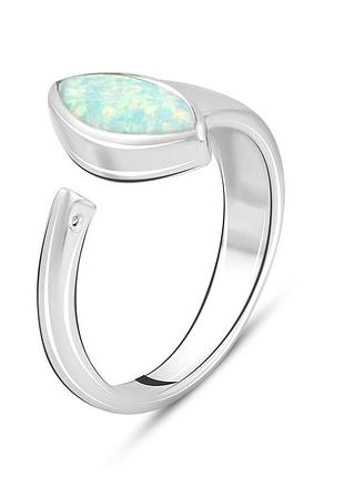 Срібне кільце proba з опалом 0.625ct, вага виробу 3,56 г (2097631) 18 розмір