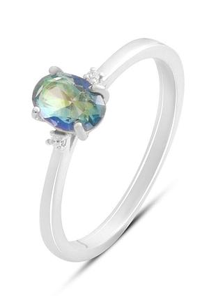Срібне кільце proba з містик топазом 0.597ct, вага виробу 1,89 г (2190295) 17 розмір