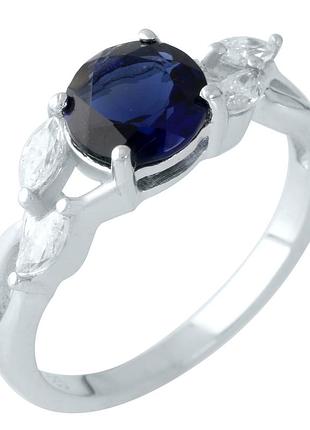 Срібне кільце proba із сапфіром nano 1.592ct, вага виробу 2,23 г (1959138) 17 розмір