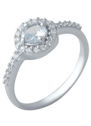 Серебряное кольцо proba с натуральным топазом 0.99ct, вес изделия 2,21 гр (2018827) 17 размер