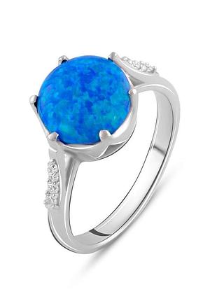 Срібне кільце proba з опалом 1.722ct, вага виробу 3,75 г (2028666) 17 розмір