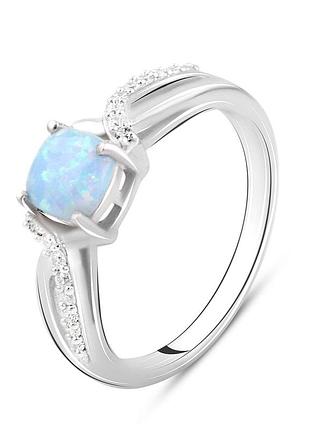 Серебряное кольцо proba с опалом 0.373ct, вес изделия 2,82 гр (2097457) 17 размер