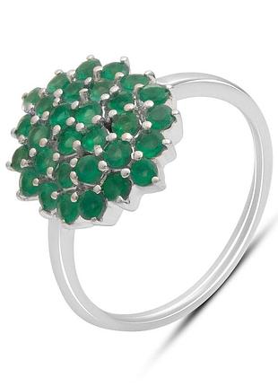 Серебряное кольцо proba с натуральным агатом 0.9ct, вес изделия 2,92 гр (2197294) 17 размер