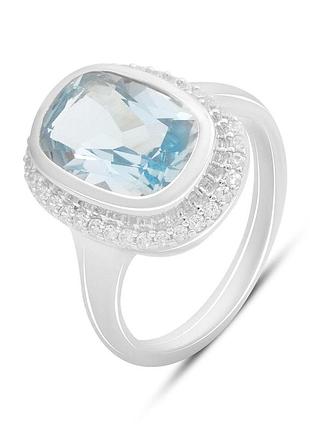 Серебряное кольцо proba с натуральным топазом 4.81ct, вес изделия 5,69 гр (2188292) 18 размер